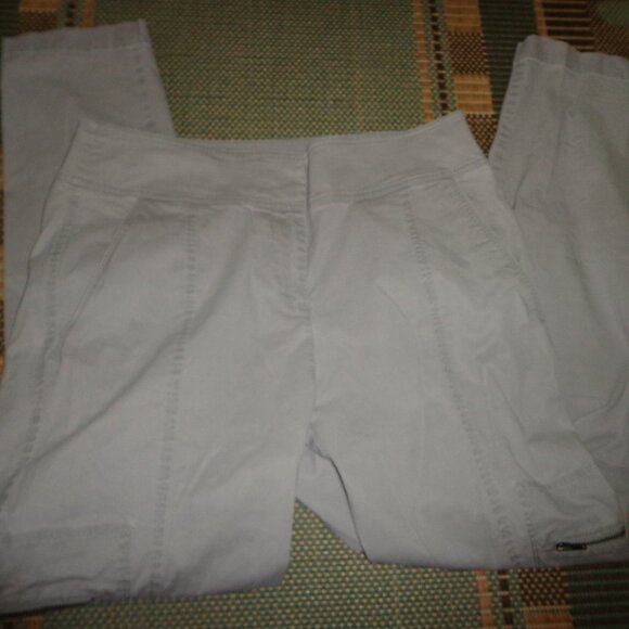 Eileen Fisher Pants PXS Light Grey Zip/Hooks closure Zip Hem Several Pockets - Picture 1 of 12
